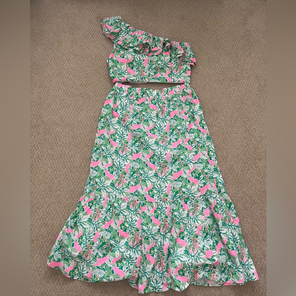 Lilly Pulitzer Kasida Ruffle Set - 2 Piece size 12